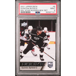 Quinton Byfield 2021 Upper Deck NHL Star Rookies Box Set #8 PSA 9