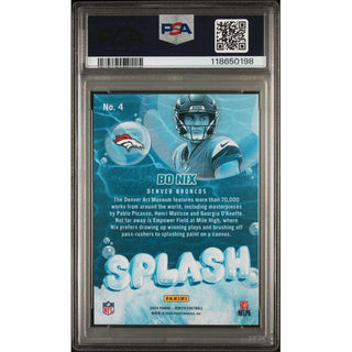 Bo Nix 2024 Zenith Splash #4 PSA 10