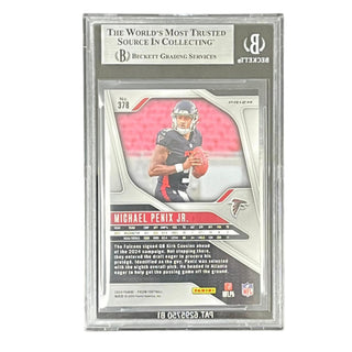 Michael Penix Jr 2024 Panini Prizm Silver #378 Beckett 9