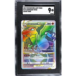 Charizard VSTAR 2022 Pokémon Brilliant Stars Secret Rare #174 – SGC 9