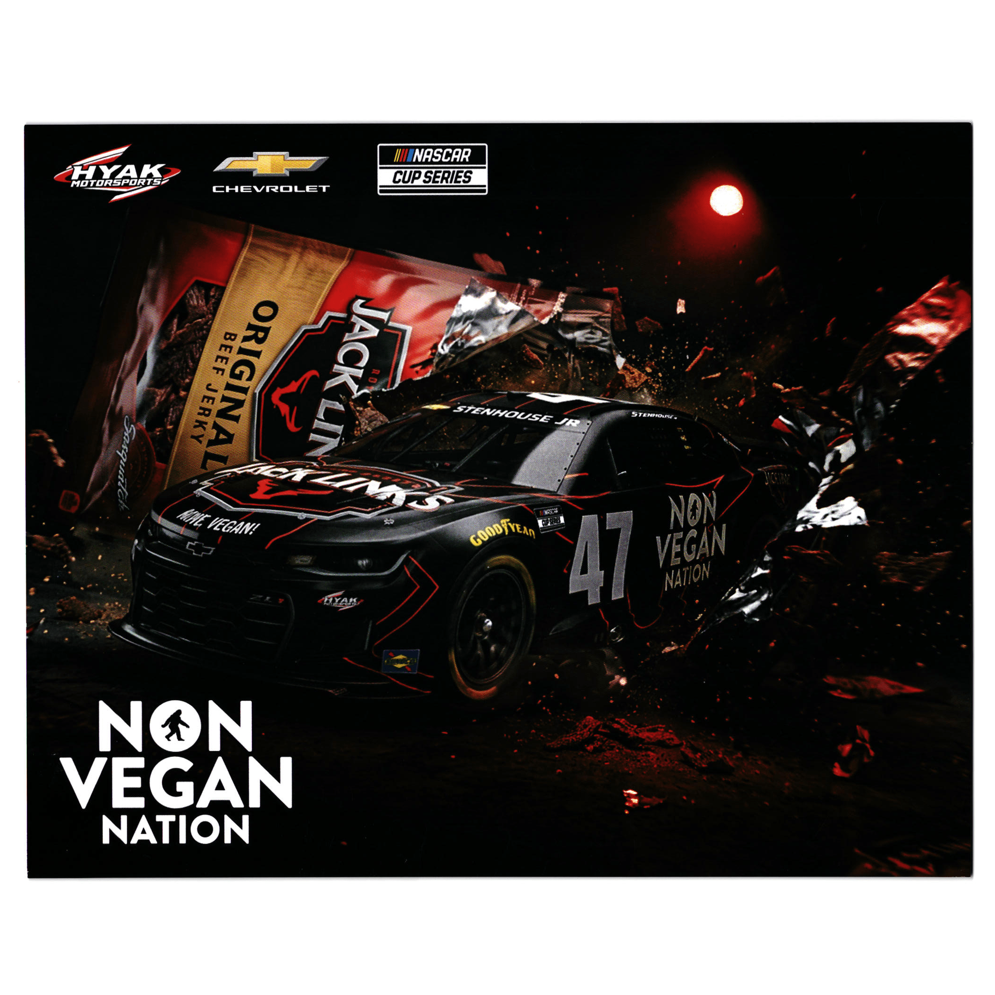 Ricky Stenhouse Jr. #47 Non-Vegan Nation | NASCAR Hero Card