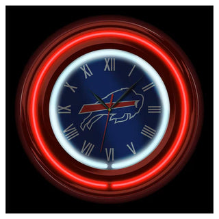 Clock: Buffalo Bills Team Color Neon – 15"