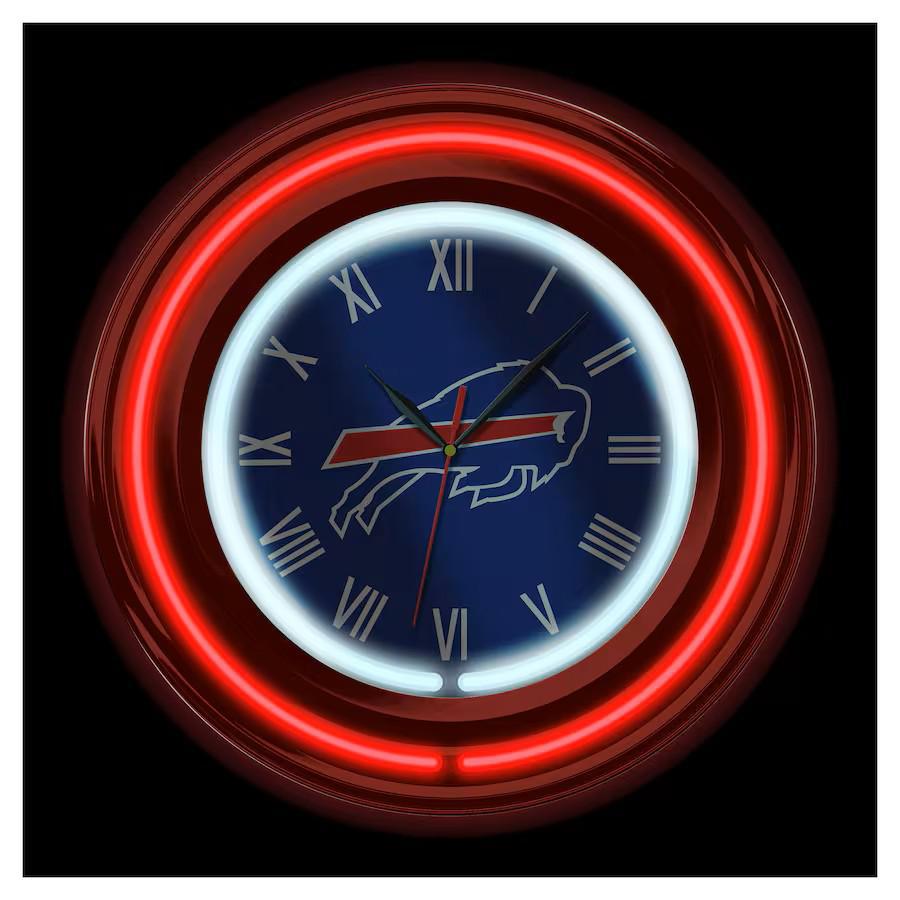 Clock: Buffalo Bills Team Color Neon – 15"