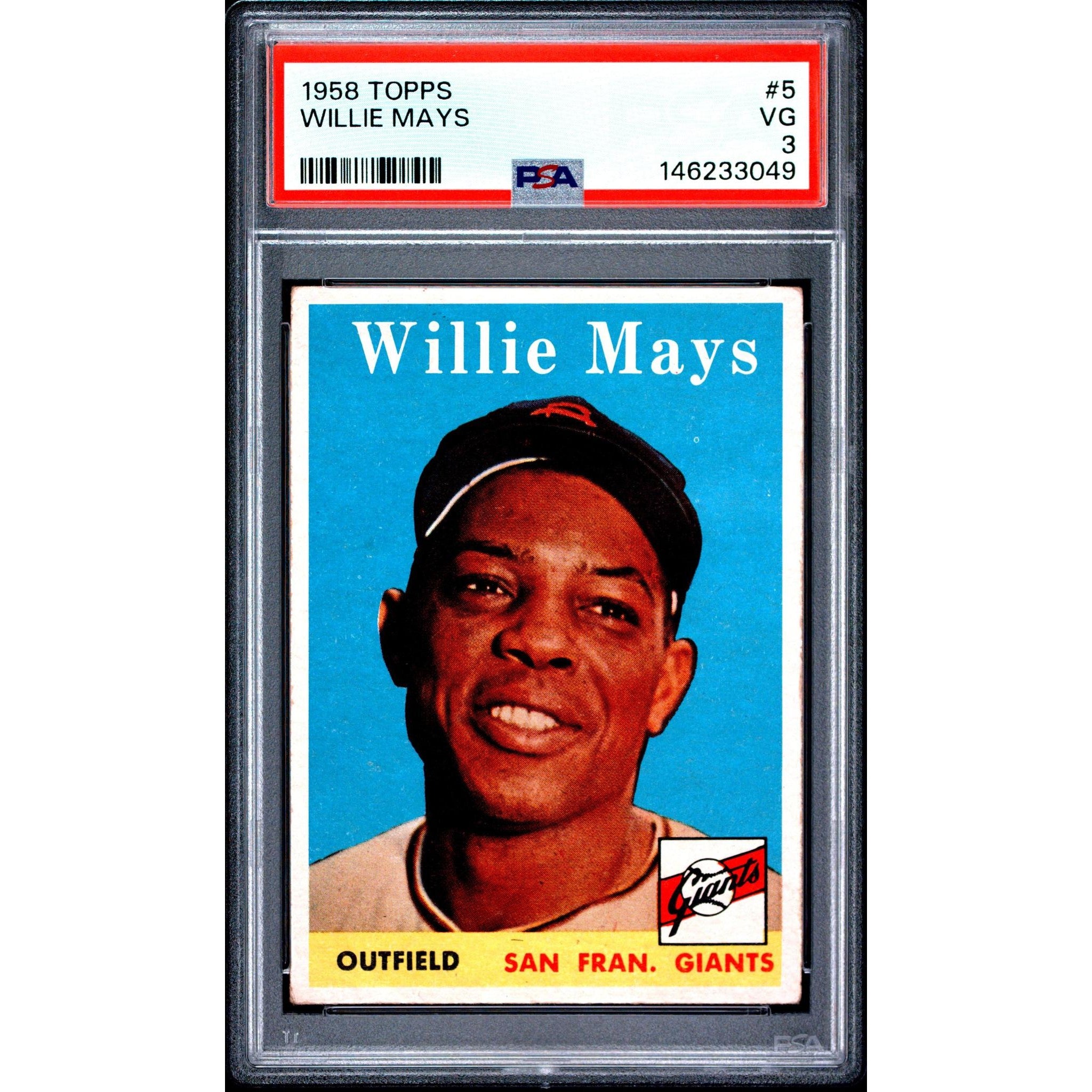 Willie Mays 1958 Topps #5 PSA 3