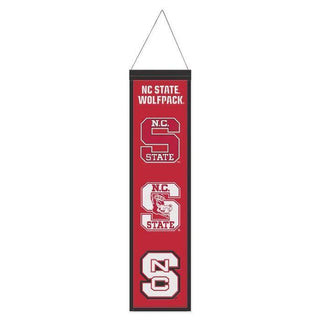 NC State Wolfpack College Vault Evolution Wool Banner – 8" x 32"