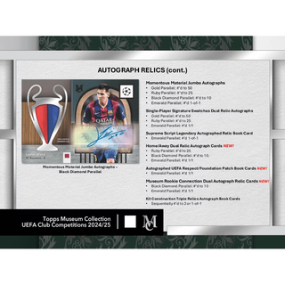2024-25 Topps UEFA Club Competitions Museum Collection Soccer Hobby Box