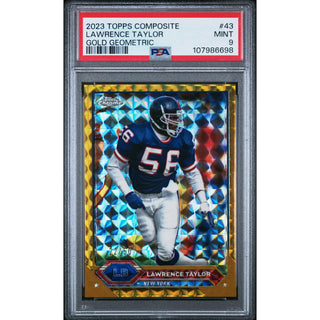 Lawrence Taylor 2023 Topps Composite Gold Geometric #43 – PSA 9