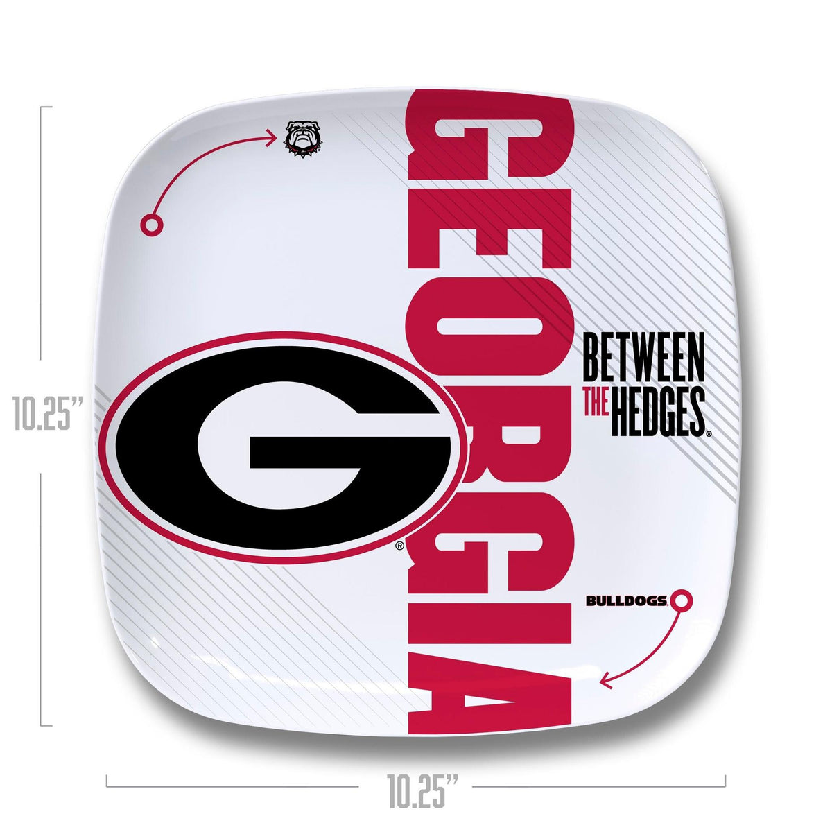 Georgia Bulldogs Party Plate 10.25" x 10.25"