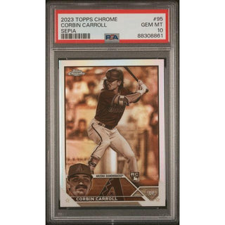 Corbin Carroll 2023 Topps Chrome Sepia #95 PSA 10