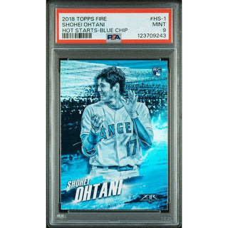 Shohei Ohtani 2018 Topps Fire Hot Starts-Blue Chip #HS-1 PSA 9