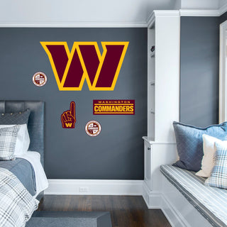 Washington Commanders - RealBig Logo Collection - Official NFL - Reusable Vinyl Wall Decals