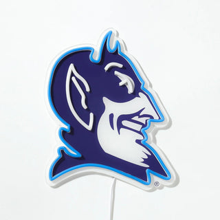 Duke Blue Devils Devil Mascot LED Neon Sign – Officially Licensed Light-Up Wall Decor