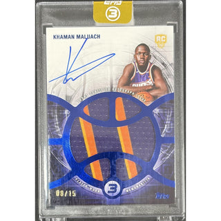 Khaman Maluach 2025-26 Topps 3 Basketball Relic #RAP-KM /15 – Rookie Autograph
