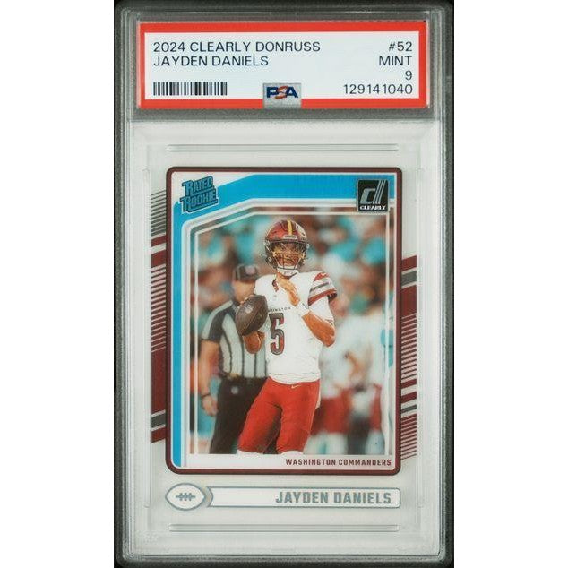 Jayden Daniels 2024 Donruss Clearly #52 PSA 9