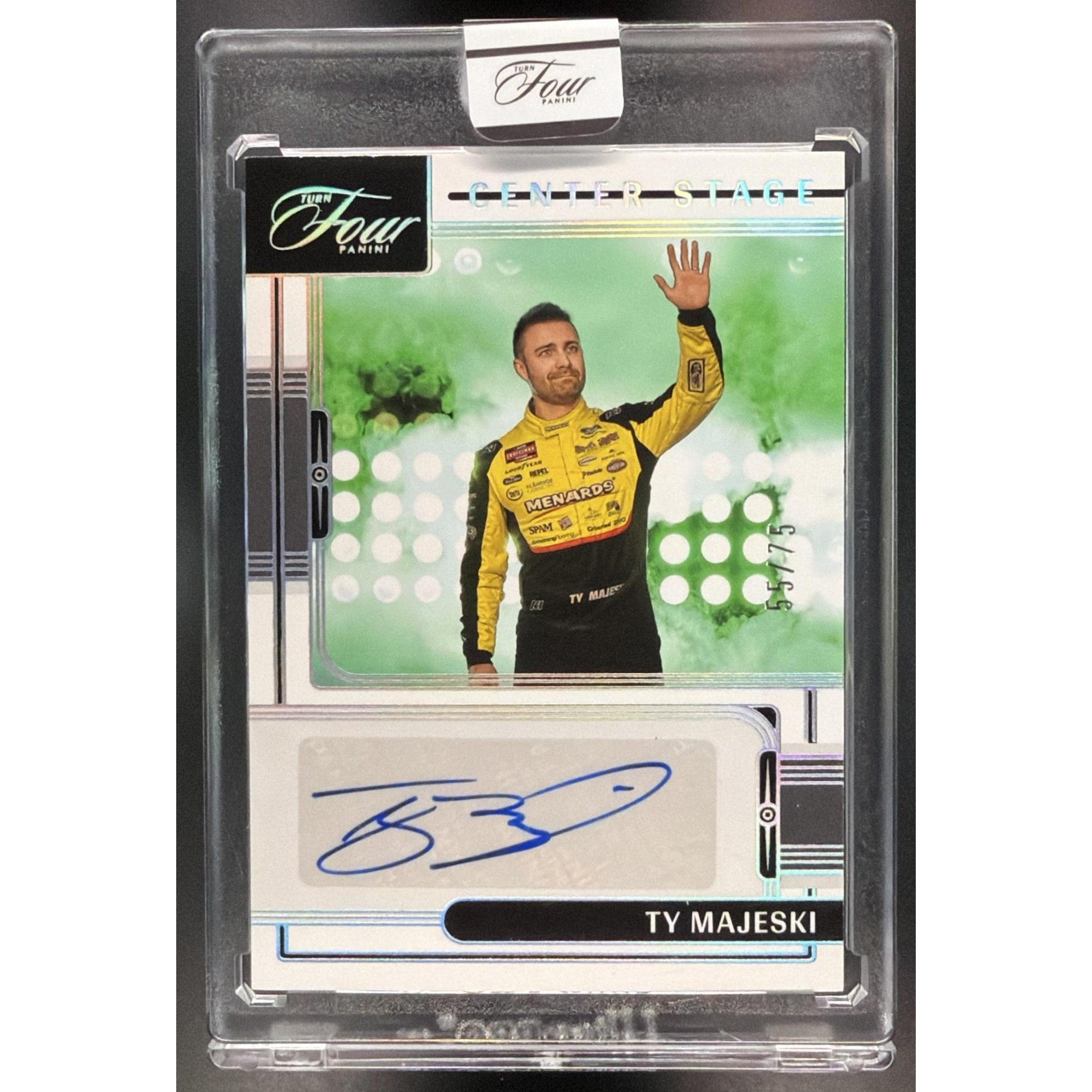 2026 Panini Turn Four Racing Center Stage Ty Majeski #CS-TMJ Autograph