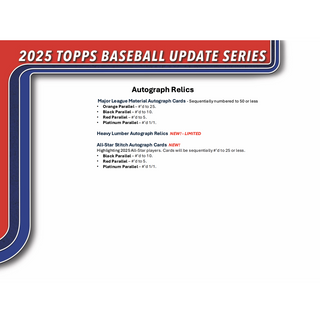 2025 Topps Update Series Baseball Blaster Box