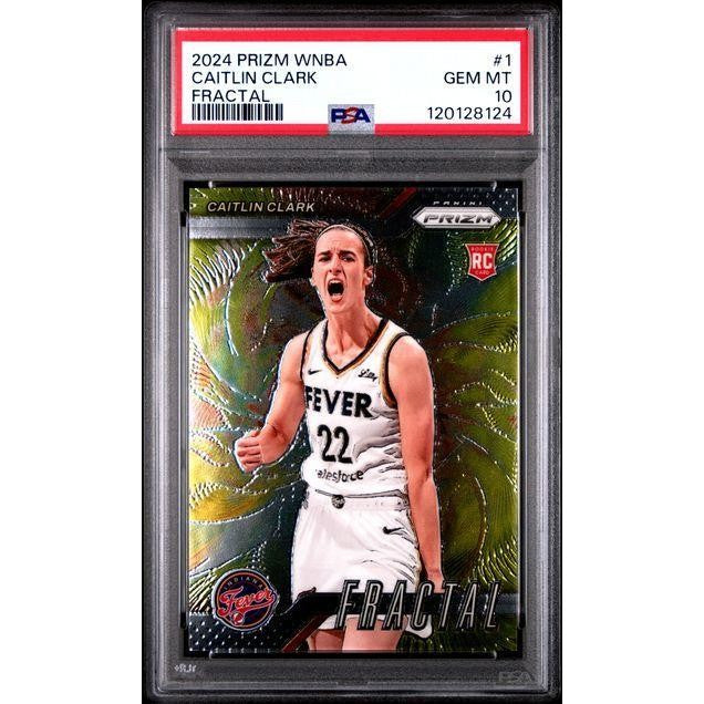 Caitlin Clark 2024 Panini Prizm WNBA Fractal #1 PSA 10