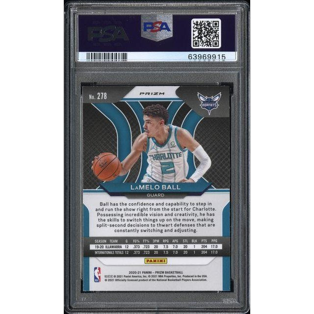 LaMelo Ball 2020 Panini Prizm Hyper Prizm #278 PSA 8