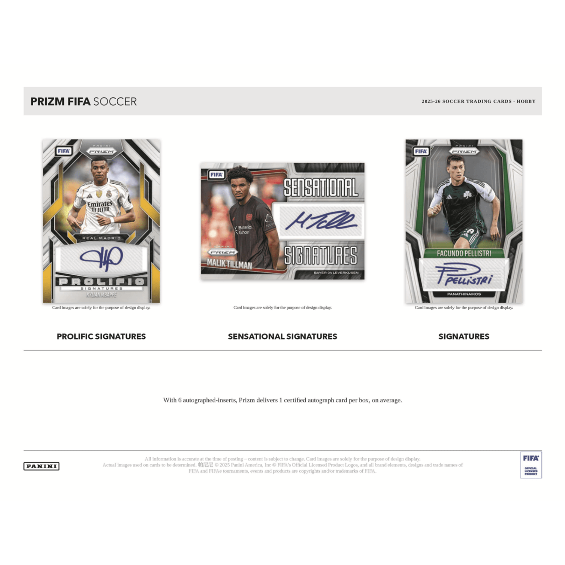 2025-26 Panini Prizm FIFA Soccer Hobby Box