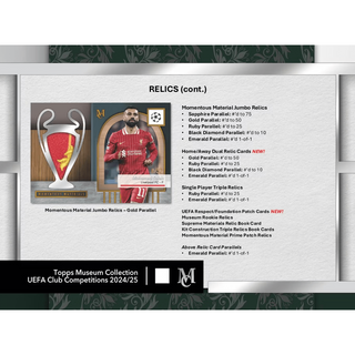 2024-25 Topps UEFA Club Competitions Museum Collection Soccer Hobby Box