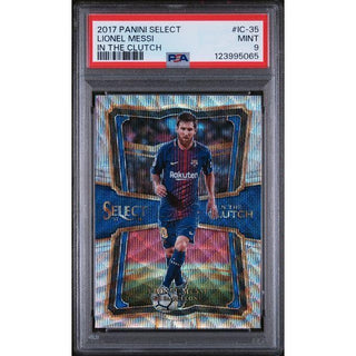 Lionel Messi 2017 Panini Select In The Clutch #IC-35 PSA 9