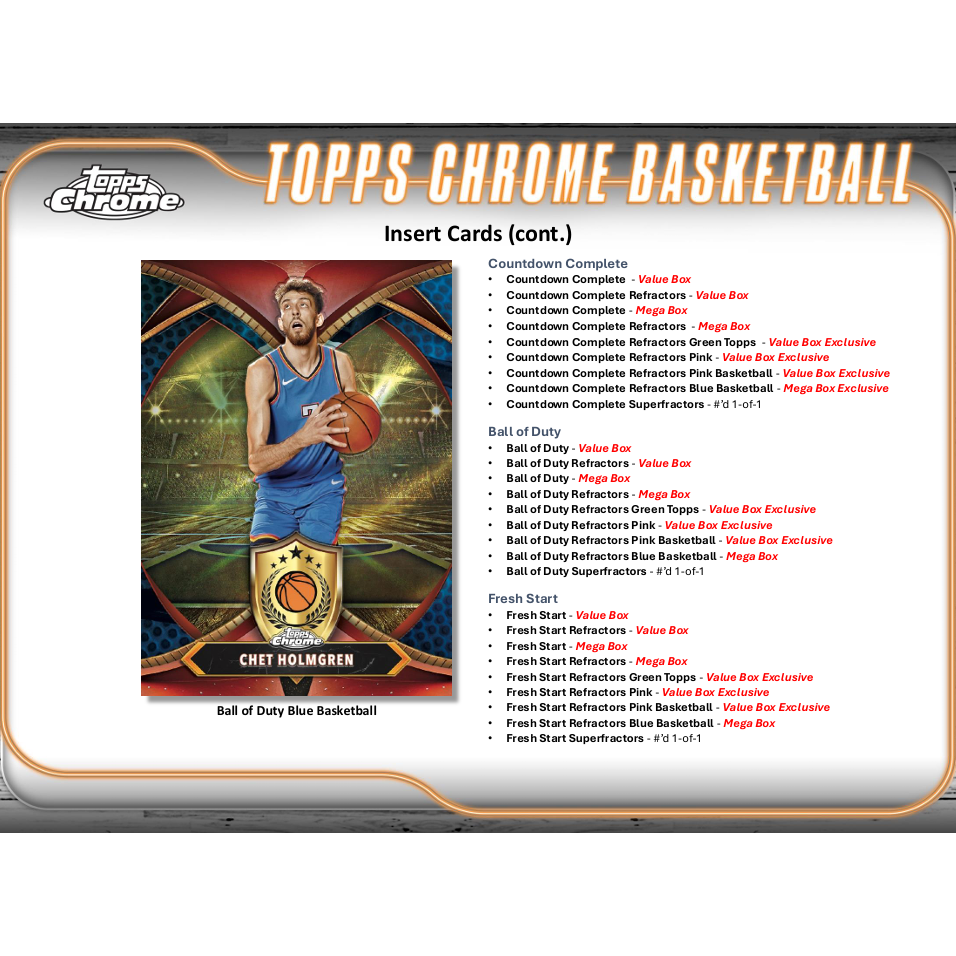 2024-25 Topps Chrome Basketball Mega Box