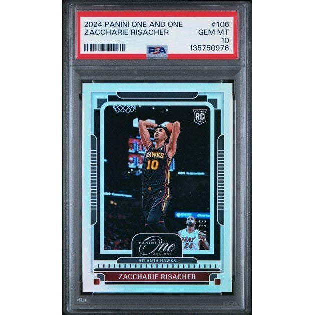 2024 Panini One and One #106 Zaccharie Risacher PSA 10