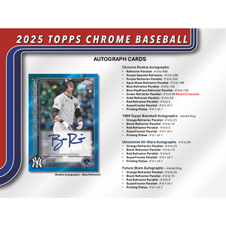 2025 Topps Chrome Baseball Hobby Box