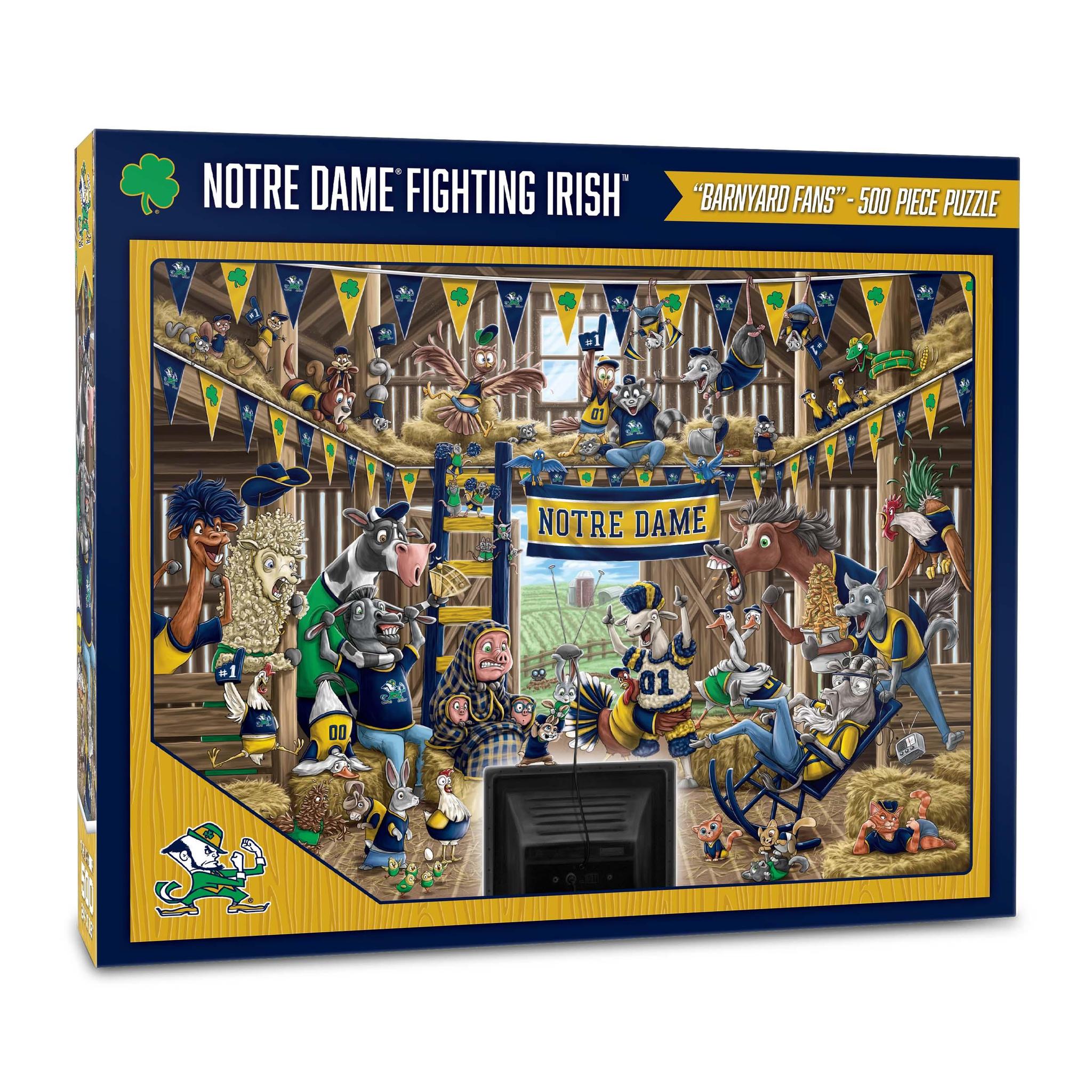 Notre Dame Fighting Irish Barnyard Fans 500 pc Puzzle