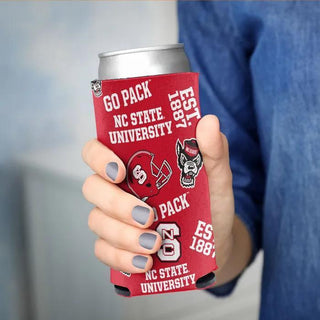 Koozie: NC State Wolfpack Scatterprint – Slim Can, Bold Pack Pride