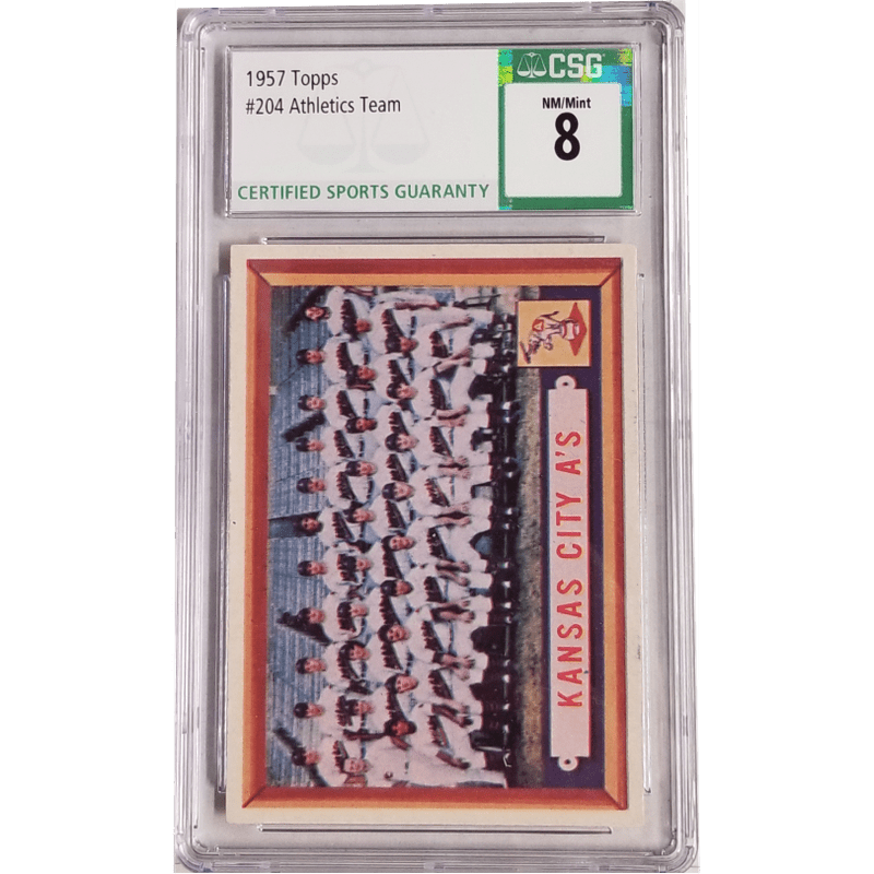 Athletics Team: 1957 Topps #204 CSG 8