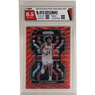 Ayo Dosunmu: 2021-22 Panini Prizm Ruby Wave #271 HGA 8.5