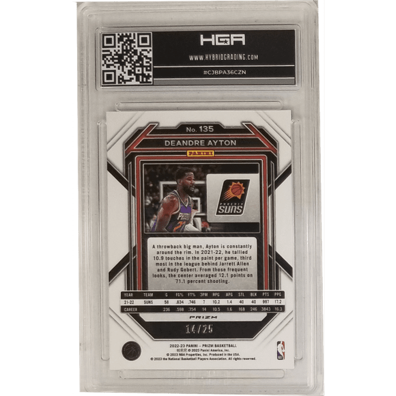 Deandre Ayton: 2022-23 Panini Prizm Mojo #135 HGA 9.5