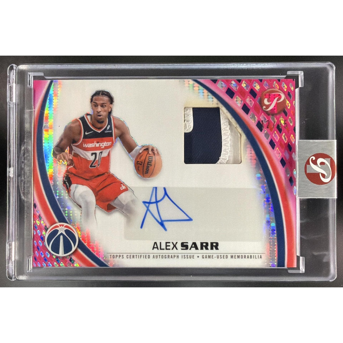 2025-26 Topps Pristine Basketball Alex Sarr Pristine Pieces Autograph Relic Pink 12/15 #PPA-AS - Non-Graded