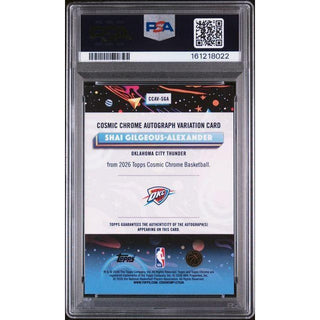S. Gilgeous-Alexander2025 Topps Cosmic Chrome Auto Variation-Red Flare #SGA PSA 9