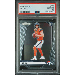 Bo Nix 2024 Prizm #309 PSA 10