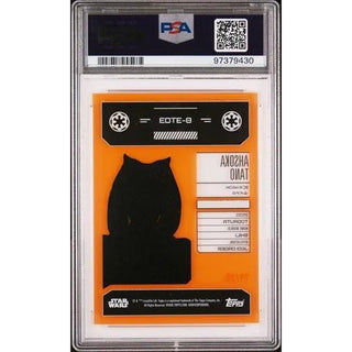 2023 Topps Finest Star Wars Enemies Of The Empire Ahsoka Tano Orange #EOTE8 PSA 9
