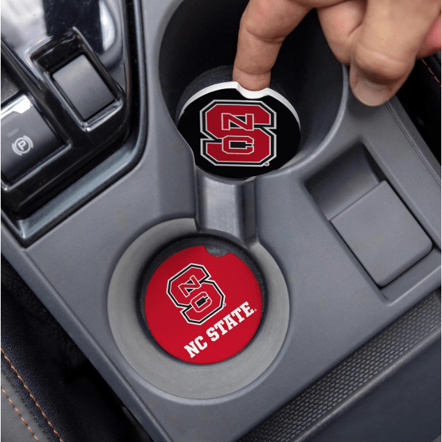North Carolina State University Car Coaster Set – 2-Piece Cup Holder Accessories