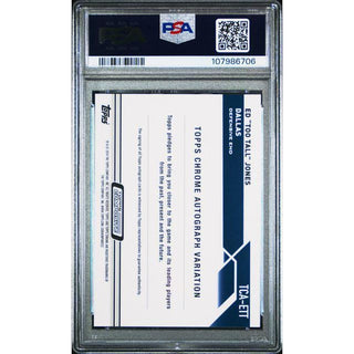 Ed "Too Tall" Jones 2023 Topps Composite Chrome Auto-GLD Geometric #TCAETT PSA 10
