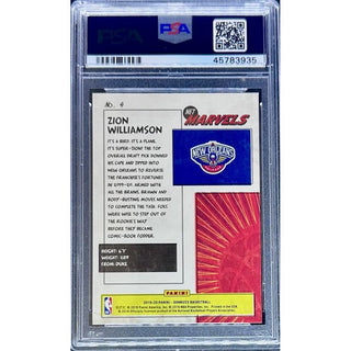 Zion Williamson 2019 Panini Donruss Net Marvels #4 PSA 9 – Rookie Insert