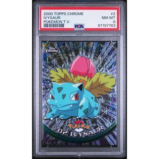 Ivysaur – 2000 Topps Chrome Pokémon T.V. #2 PSA 8
