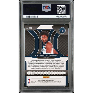Anthony Edwards 2020 Panini Prizm #258 PSA 10