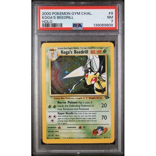 Pokemon: GYM Chal 2000 Koga's Beedrill Holo #9 PSA 7