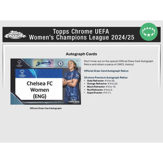 2024-25 Topps Chrome UEFA Women’s Champions League Soccer Hobby Box