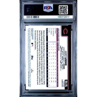 Rhett Lowder 2025 Topps Chrome Update Lava Lamp Rookie Auto Gold/Orange #RL – PSA 10