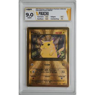 Pikachu 2021 Pokémon Celebrations Gold Metal Promo #58/102 HGA 9.0