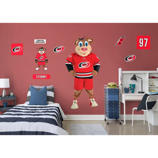 Stormy Mascot - RealBig Collection - Official NHL - Carolina Hurricanes - Reusable Vinyl Wall Decals