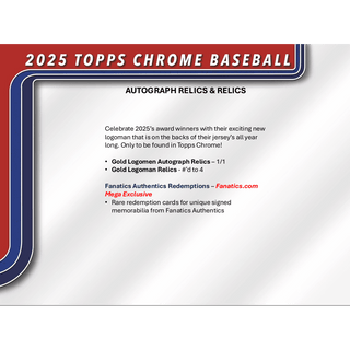 2025 Topps Chrome Baseball Mega Box