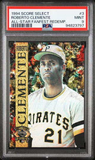 Roberto Clemente #3 – 1994 Score Select All-Star Fanfest Redemption – PSA 9