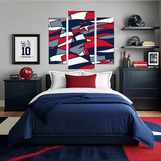 Wall Decor: New England Patriots- Modern Wall Art 3pc